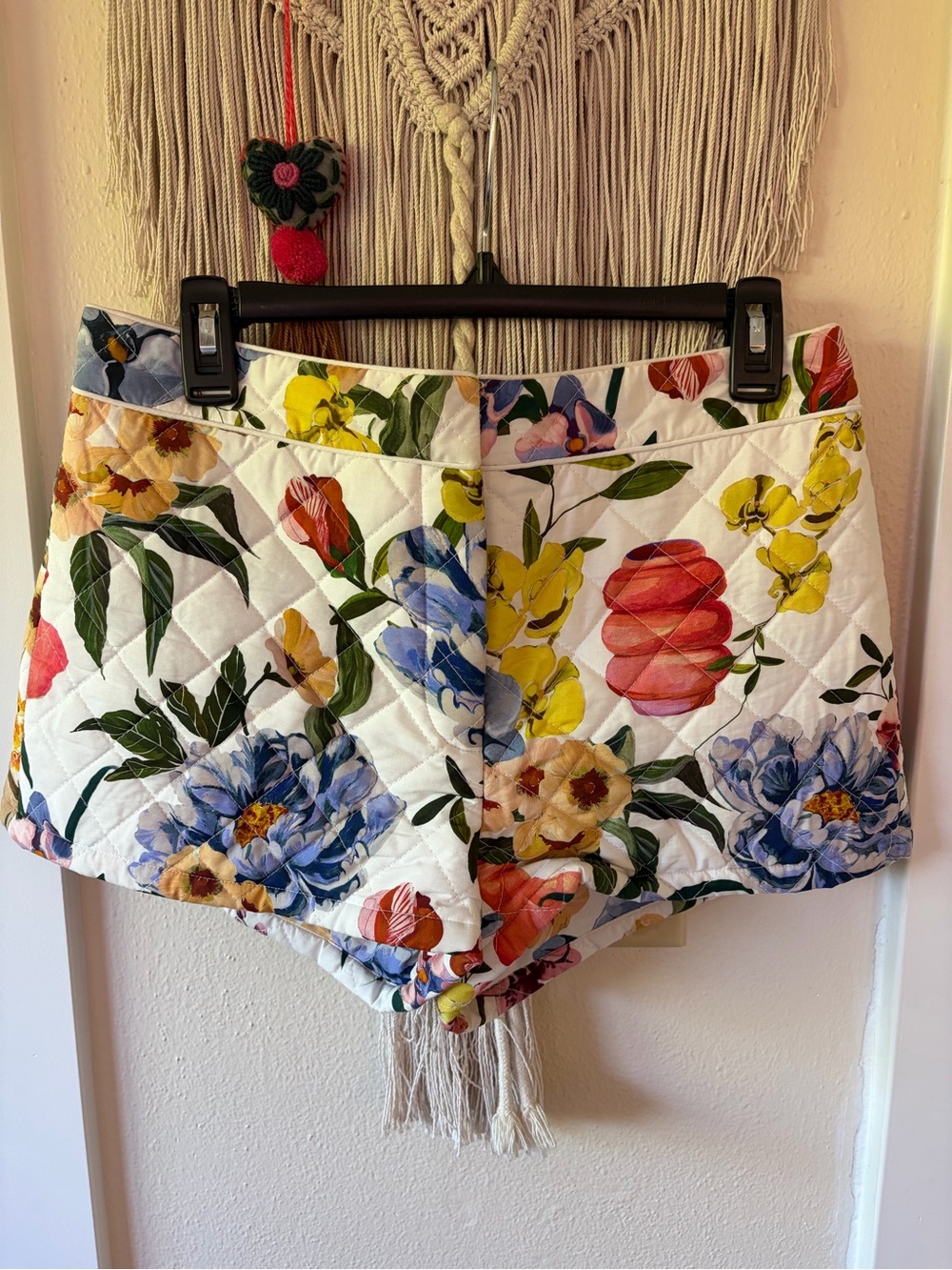Farm Rio quilted floral shorts